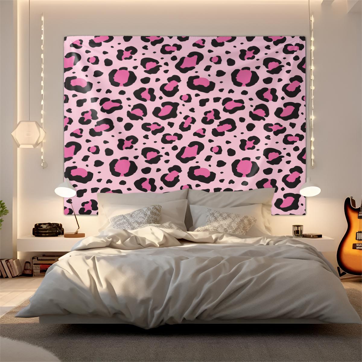 1Pcs Vintage Leopard Print Art Tapestry, Smooth Wrinkle Resistant Durable, Multi-Functional Wall Hanging Decor for Rental & Homestay