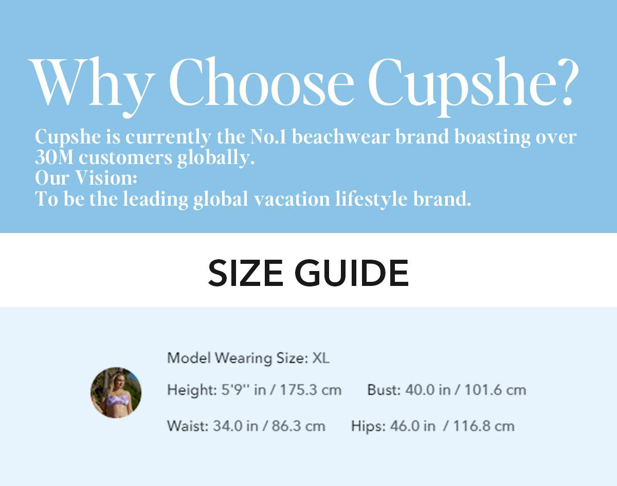 CUPSHE TikTokShopSpringGlowUp Coral Flower Bikini Top & V-Waist Bottoms Set Summer Beachwear Adjustable Straps Underwire Swimwear Fashion Swimsuit Season Women Bathing Suits