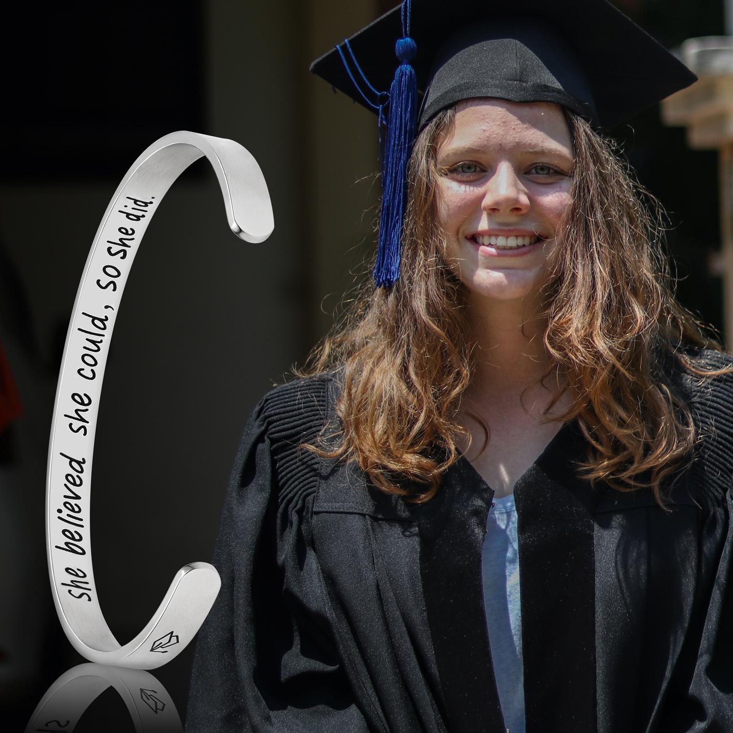 MYTYS Inspirational Cuff Bracelet Bangle for Women Keep Going Motivational Mantra Quote Engraved Bangle Cuff Stylish & Meaningful Accessory