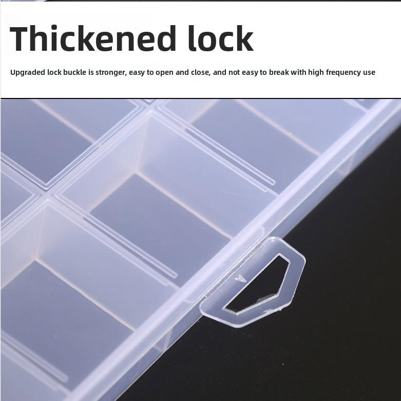 24 Grids /12 Grids Plastic Storage Box, Fixed Compartment Organizer, Bead Storage Container, Nail Art Supply Box