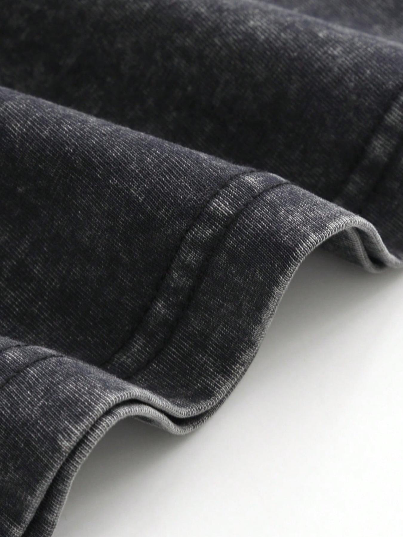 Devil Killer Gyomei Himejima Stone Hashira Printed Washed T-shirt 2026 Summer Men's and Women's Oversized Street Wear, Casual Sports Loose Comfortable Short Sleeve Fashion Top