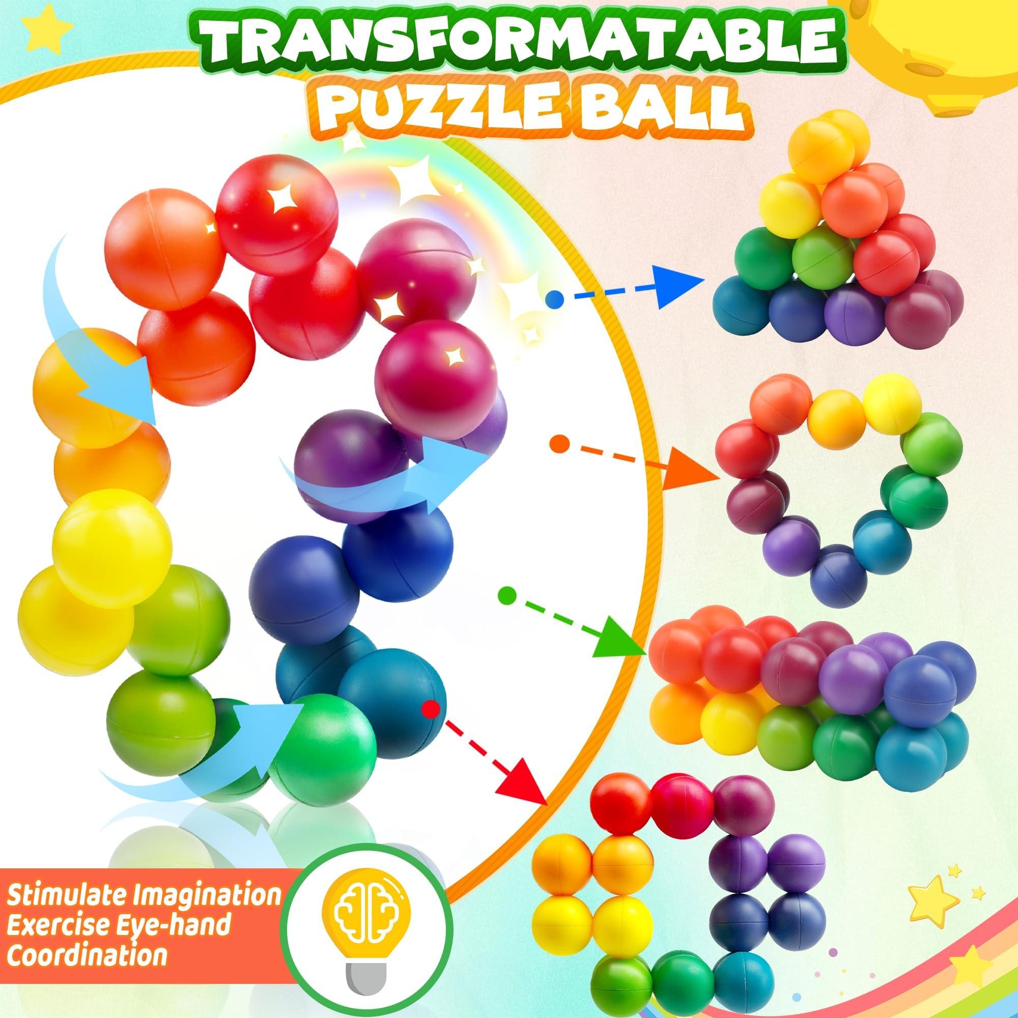 Magnetic 3D Puzzle Ball, 1 Box Colorful Magnetic Beads Magnetic Ball Stress Relief Toy, Creative Educational Toy For Kids