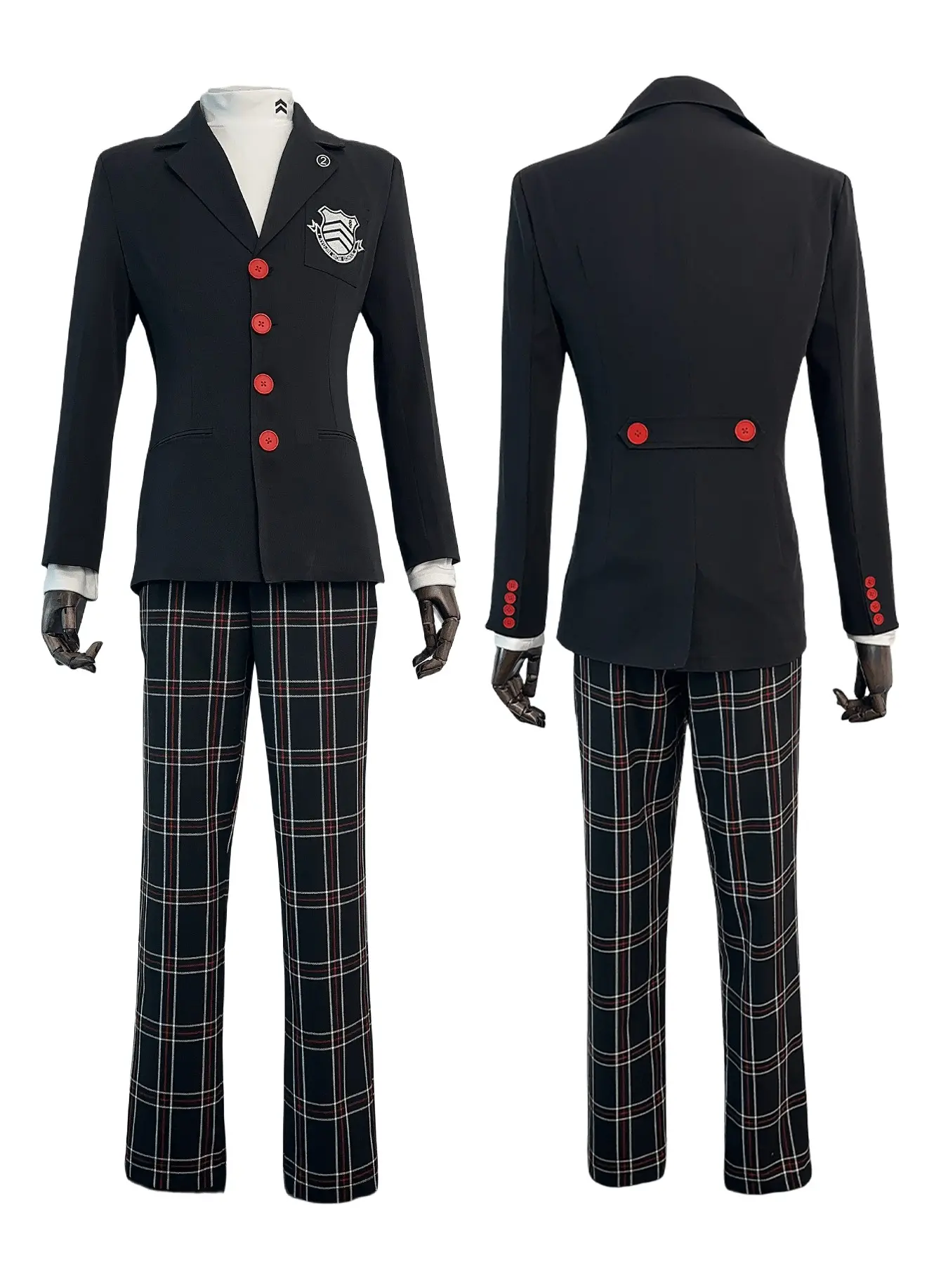 HOLOUN P5 Game Ren Amamiya Cosplay Costume Anime Outfit Joker School Uniform Daily Wear Unisex Halloween Convention Christmas Party