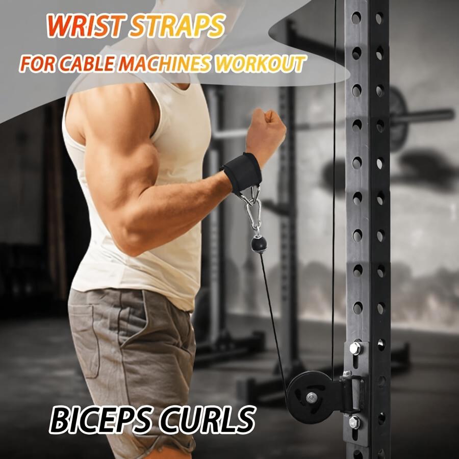 Adjustable fitness wristband with anti-slip design, heavy-duty adjustable fitness wristband - suitable for cable machines, weightlifting, pull-ups, gym and home fitness training assistance, fitness accessories, strength training equipment