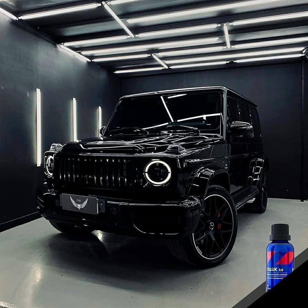 CQUARTZ UK 3.0 Ceramic Coating Kit - 50ml Bottle of CQUARTZ UK 3.0, Quartz-Based Nanotechnology, Bonds to Paint, Glass, Metal, Plastic, UV Protection, Dirt Repellency, 16" x 16" Orange Suede Leveling Towel