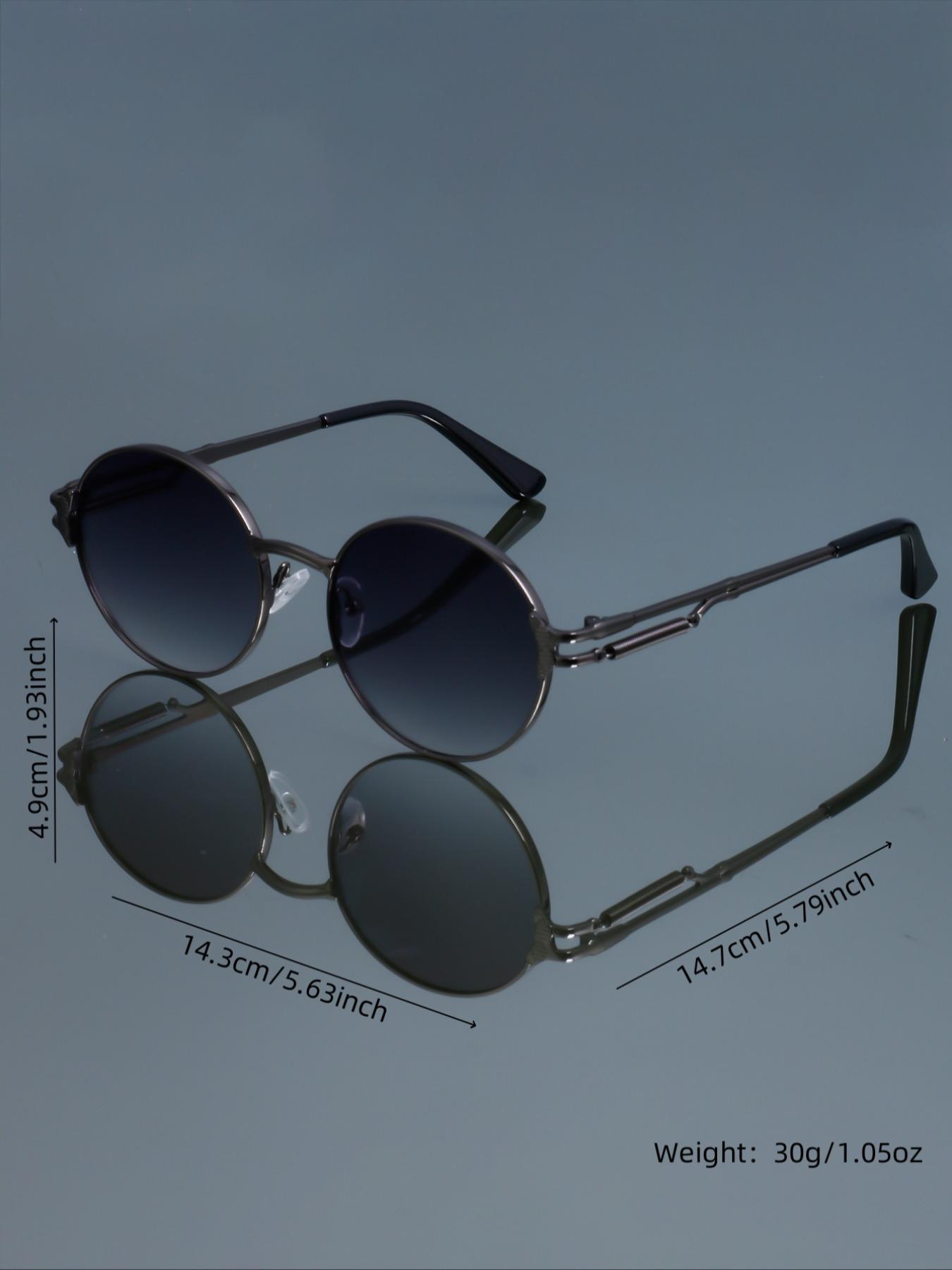 Unisex New Fashion Retro Round Eyeglasses, Punk Style Metal 