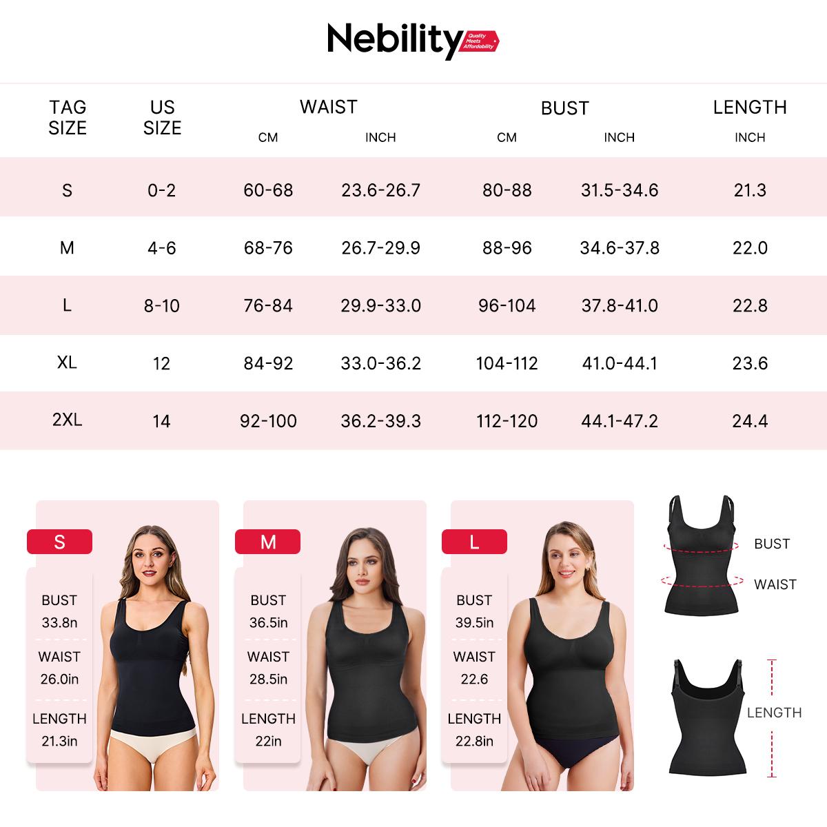 Nebility Waist Trainer for Women Corset Shapewear with Zipper Women's Waist Cincher Tank Top with Wide Shoulder Straps Basic Compression Body Shaping Underwear Womenswear