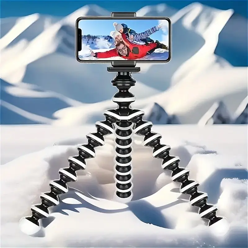 Flexigrip Universal Camera Tripod, Portable Octopus Stand, Compact Selfie Stand, Abs Material, Multi-Functional Support for Slr, Dslr, Smartphones