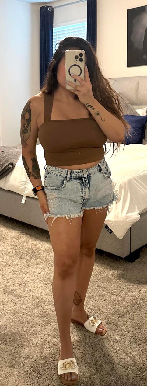 SUNVADUN 481-3 PIECE Women's Tank Tops Strappy Sleeveless Square Neck Stretch Tee Shirts Crop Camis 481-Black,Coffee,Beige Casual Everyday Wear Womenswear Basic Minimalist Short