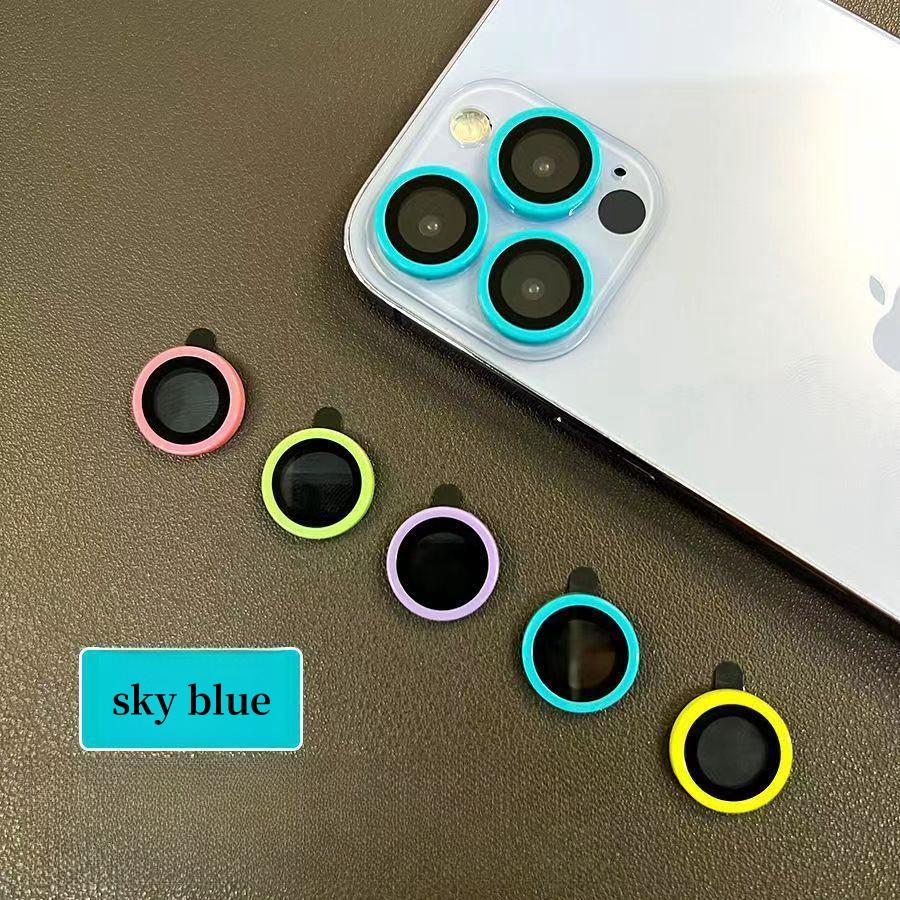 Luminous Ceramic Camera Protector Film For IPhone 14 13 12 11 15 Pro Max 14 Plus 12 13 Mini Lens Ring Tempered Glass Glowing Cap