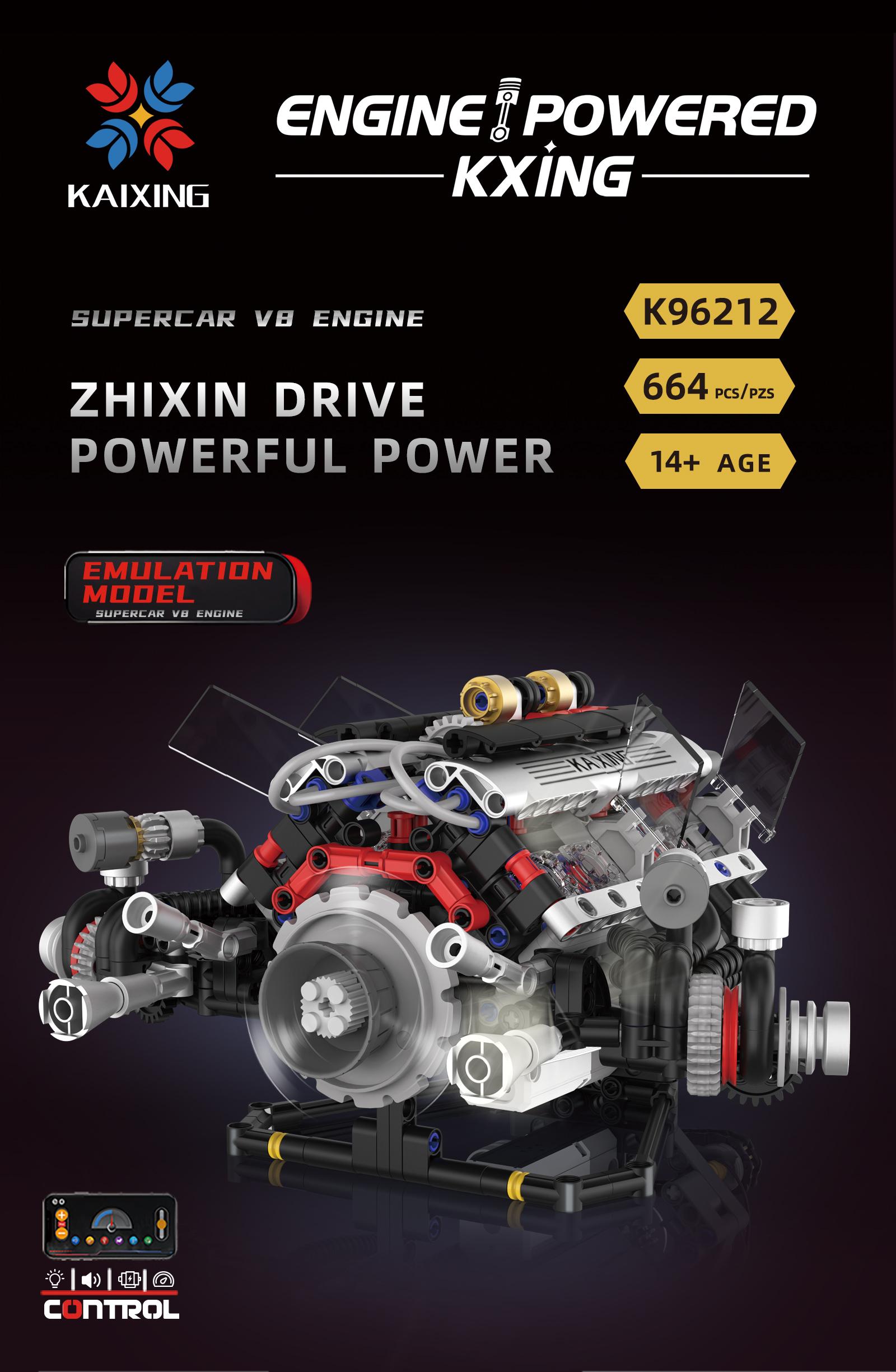 F1 Engine Building Kit, Stem Educational Toy with APP & Remote Control, Visible Gears & LED Lights, Ideal for Adults & Teens, Collectible Home Decor