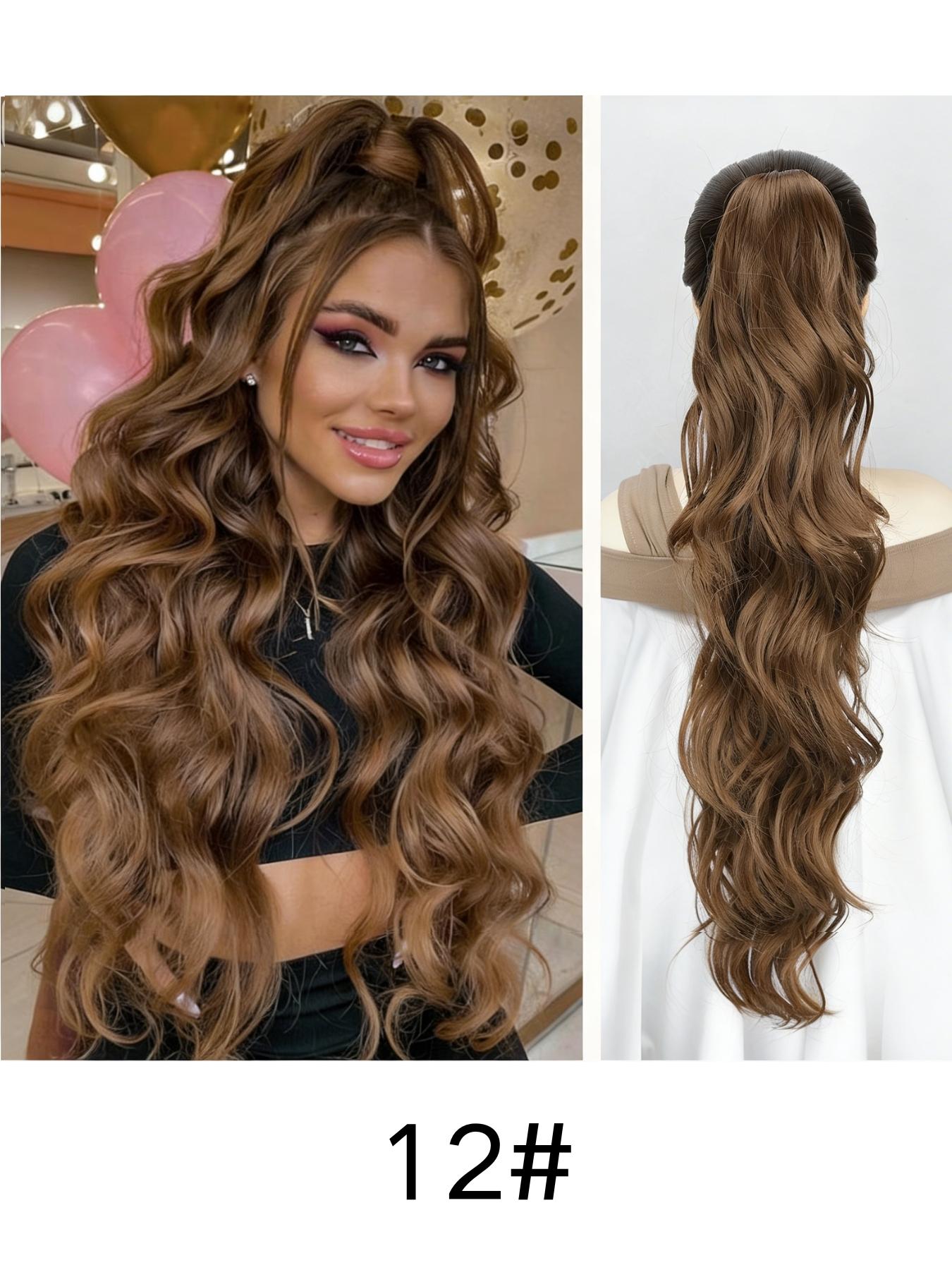 30-Inch Extra Long Wavy Hair Clip-In Tail, Synthetic Hair Extension for Women, Daily Wear, All Seasons, Perfect for Everyday Style