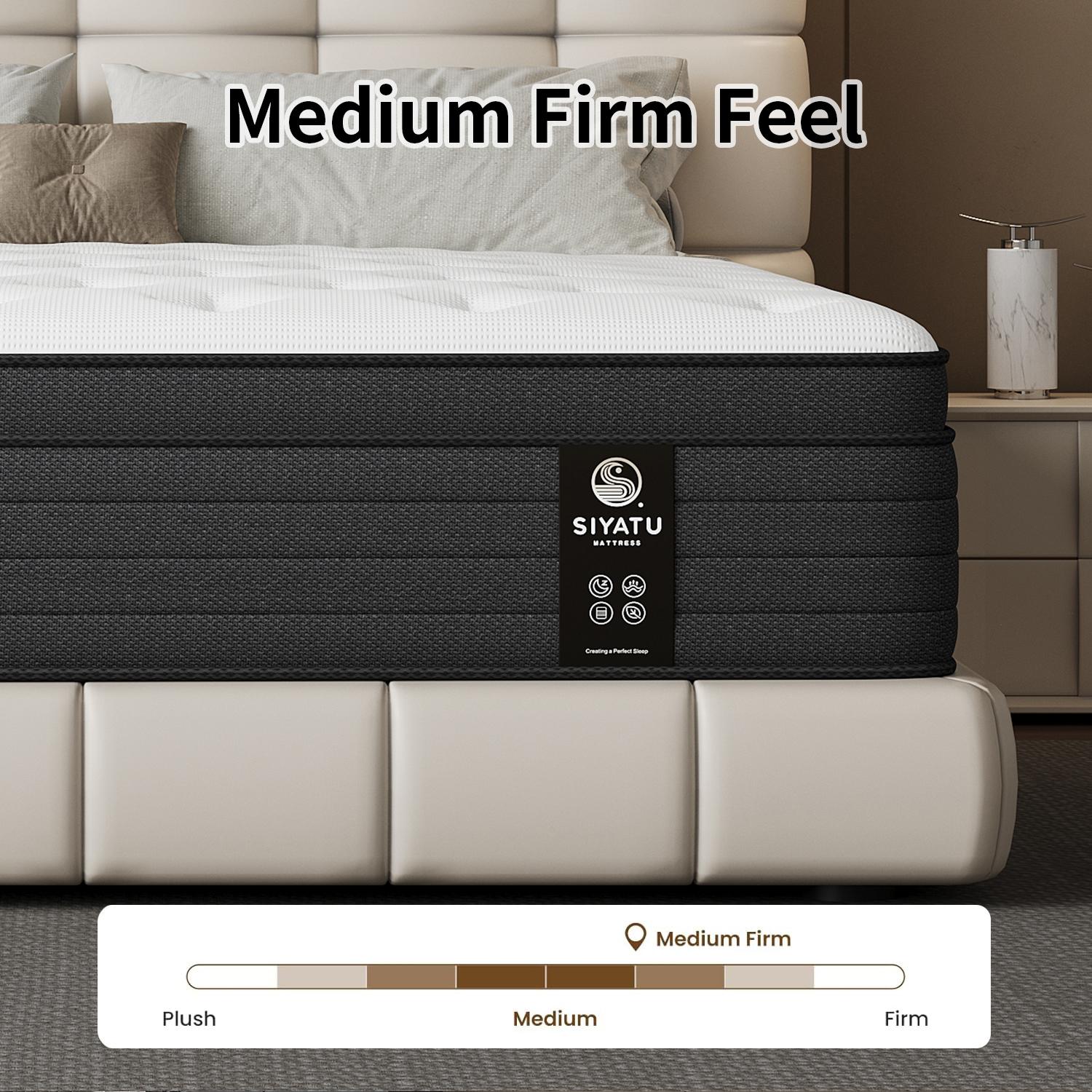 LODEIJA   8/10/12/14 Inch Twin,Full,Queen,King Mattress Gel Memory Foam & Innerspring for Motion Isolation Edge Support Breathable Design Medium Firm Comfort