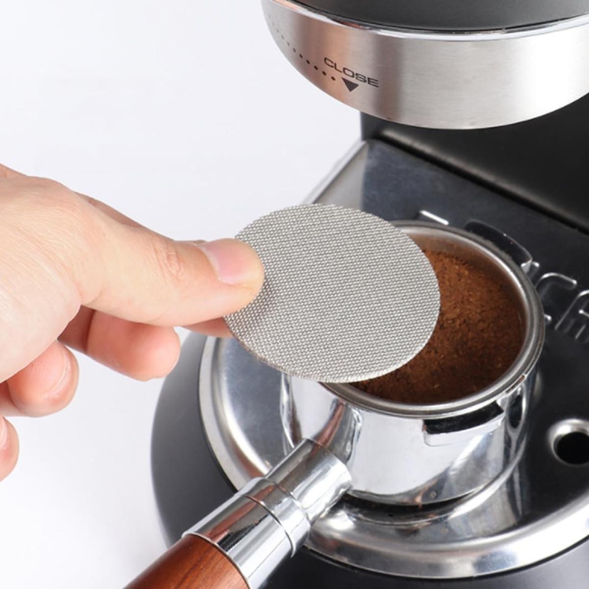 Coffee Distributor and Screen Filter Set, Reusable Espresso Distribution Tool, Coffee Making Tool, Fits 51/53/58mm Portafilter, Ideal for Kitchens and Coffee Shops