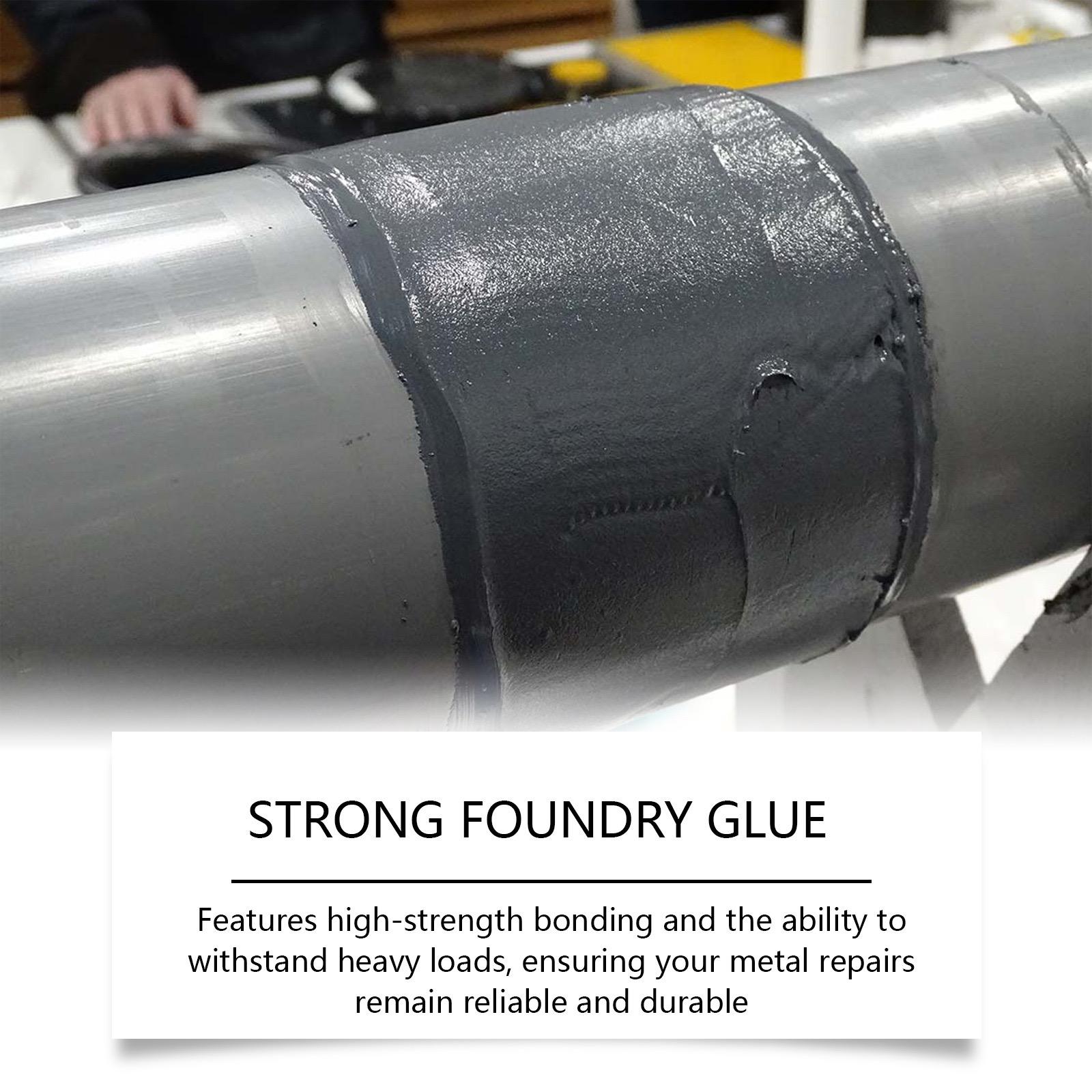 Enhanced Casting Glue, Metal Repair Glue, Casting Repair Glue, High Temperature Resistant Liquid Metal Welding Filler for Metal Casting  Defect, AB Glue New Semi, Strong Adhesion