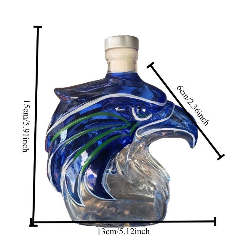 Hand-Painted Seagull Team Maker's Mark Whiskey Bottle, 350ML Glass Cup, Collectible Wine Bottle, New Arrival, Perfect for Collection