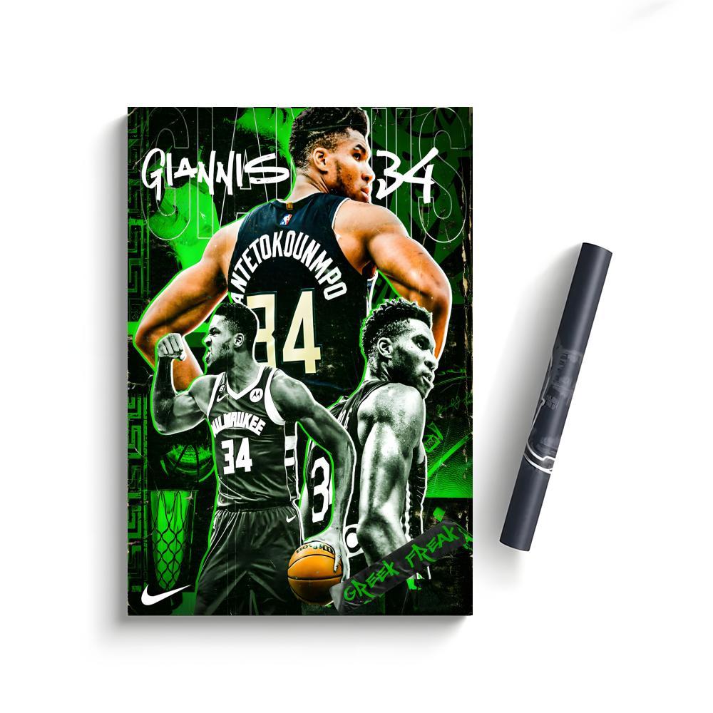 Giannis Antetokounmpo Poster Bedroom Home Decor Art Poster Perfect Gift for Family and Friends