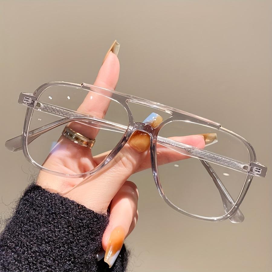[Double-bridge Glasses] Stylish Double-bridge Glasses | Textured, Unisex, Perfect for Vacations, Parties, Music Festivals, and Street Photography
