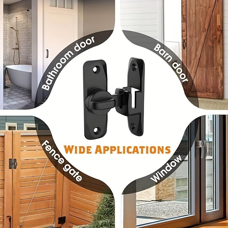 Security Door Lock Handle, Adjustable Slide 90°/180°, Anti-Pick Mechanism, Includes Screws, Durable Structure, Surface, Door Reinforcement, Door Hardware detail 6