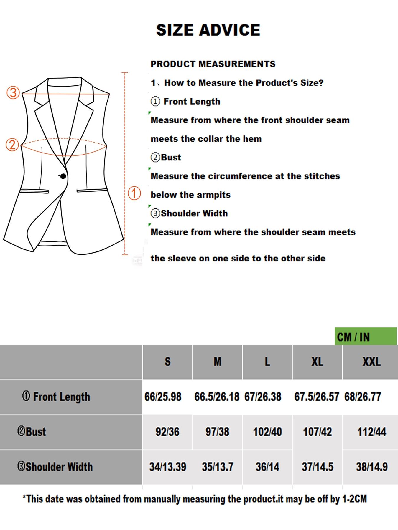 Women's Solid Color Sleeveless Blazer Vest, Plain Color Waistcoat, Elegant Outerwear for Work Office Business, Ladies Spring & Fall Clothes