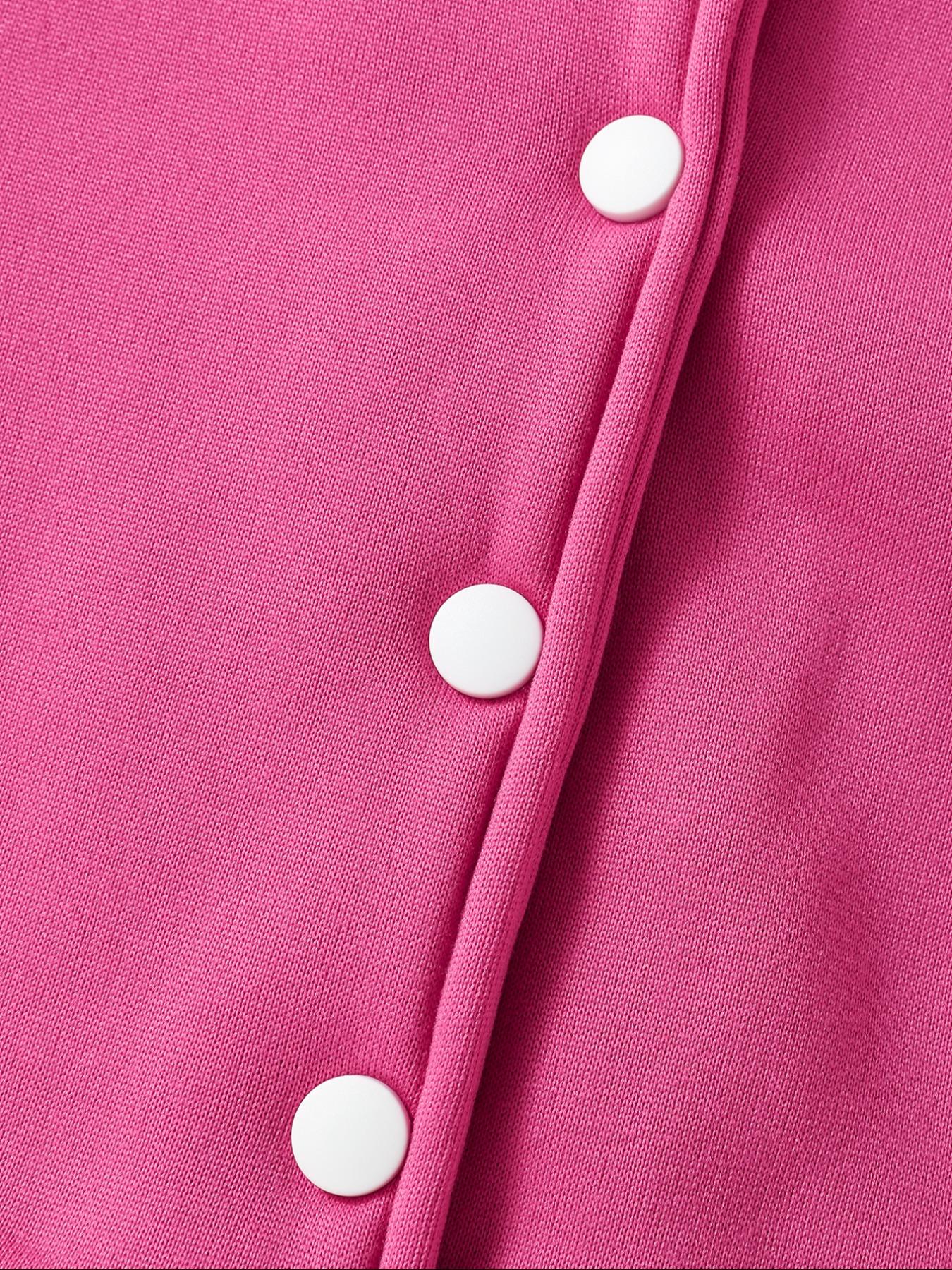 Girls Short Baseball Coat, Casual Sports School Uniform, Halloween Christmas Design, Elastic Fabric, Fall Winter Outerwear, Casual Cute Outerwear