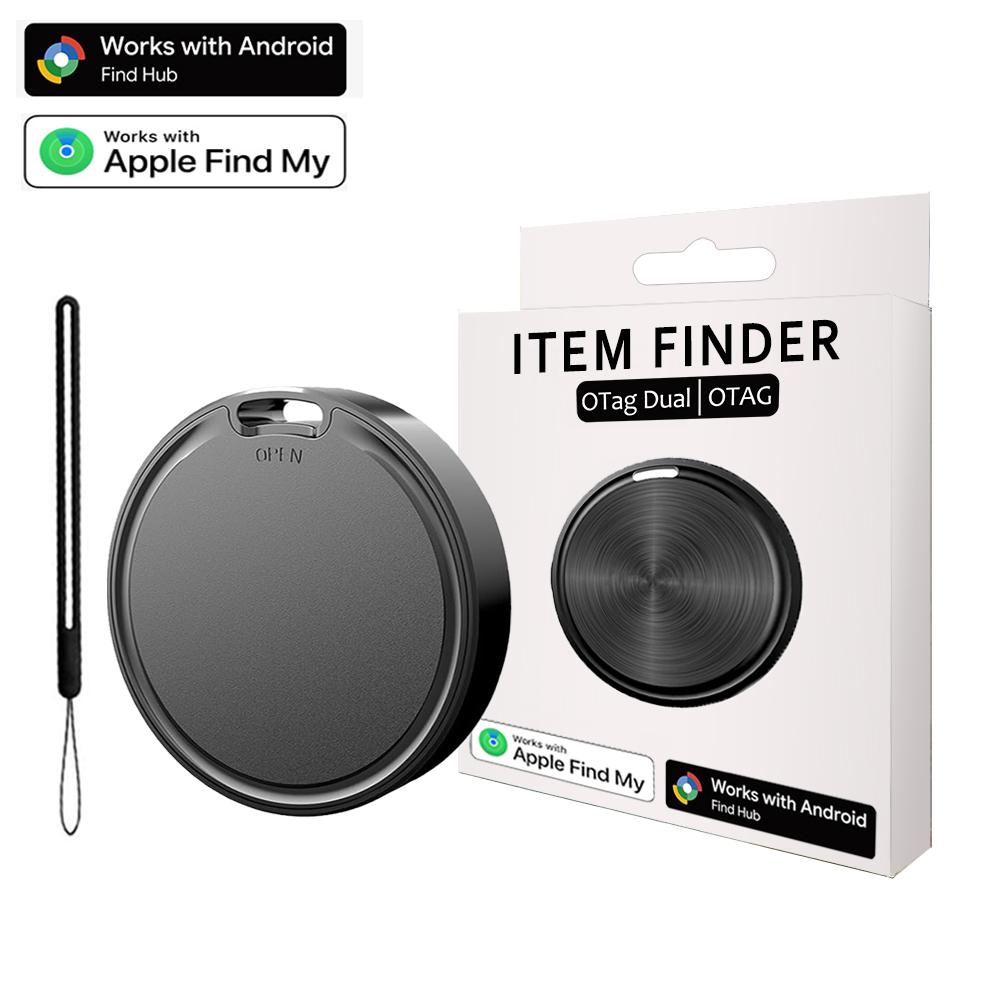 Smart GPS Tracker Bluetooth Item Finder for Android iOS, Works with Apple Find My Google Find Hub, Anti-Lost Tag for Keys Bag Luggage Wallet