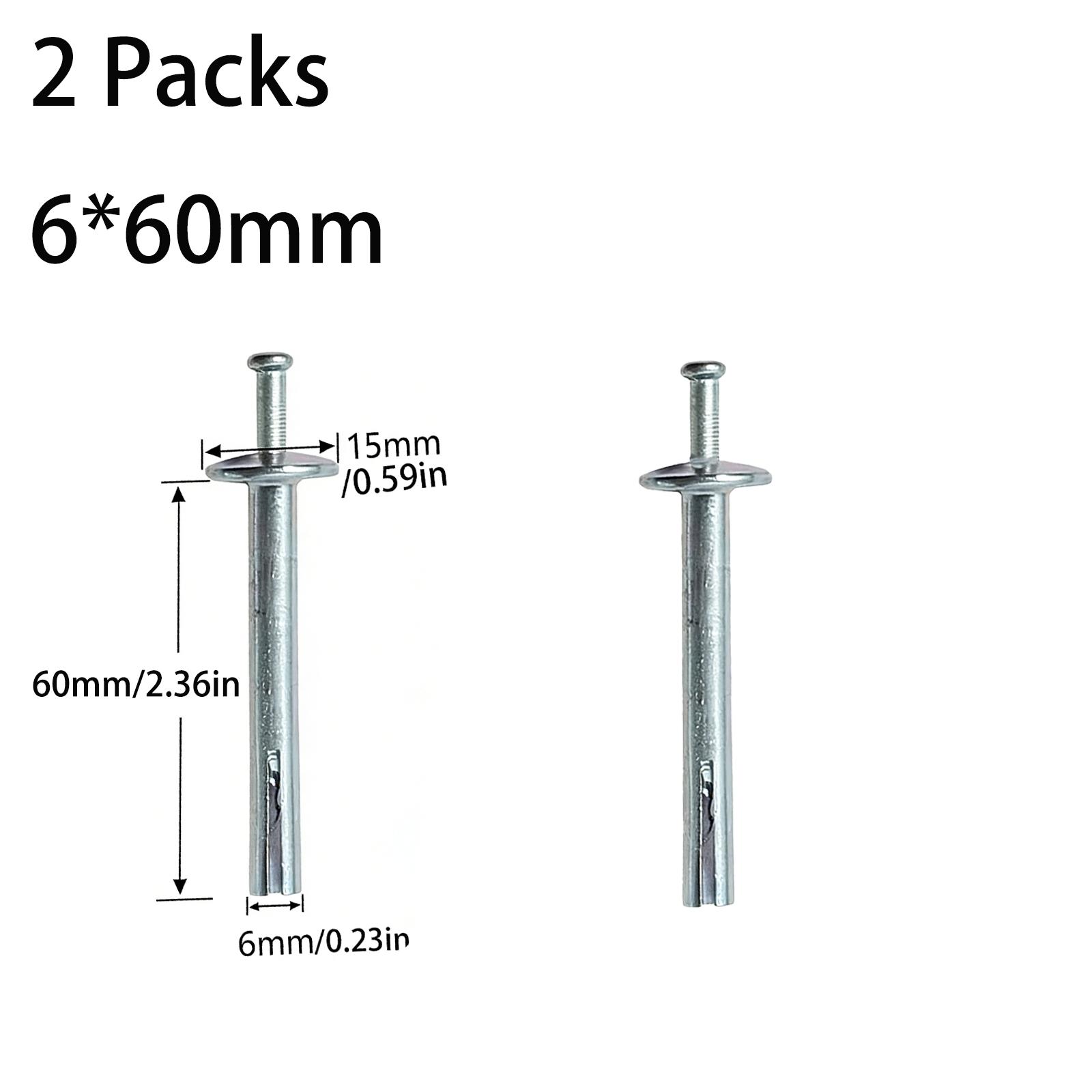 Hammer Drive Concrete Anchors 3-Step Nail-in Anchors, Rust Resistant Electro Galvanized, Expansion Bolt, Concrete Anchors for Walls Cabinets, Easy Install for Shelves Cabinets Curtains Walls Concrete Brick Block