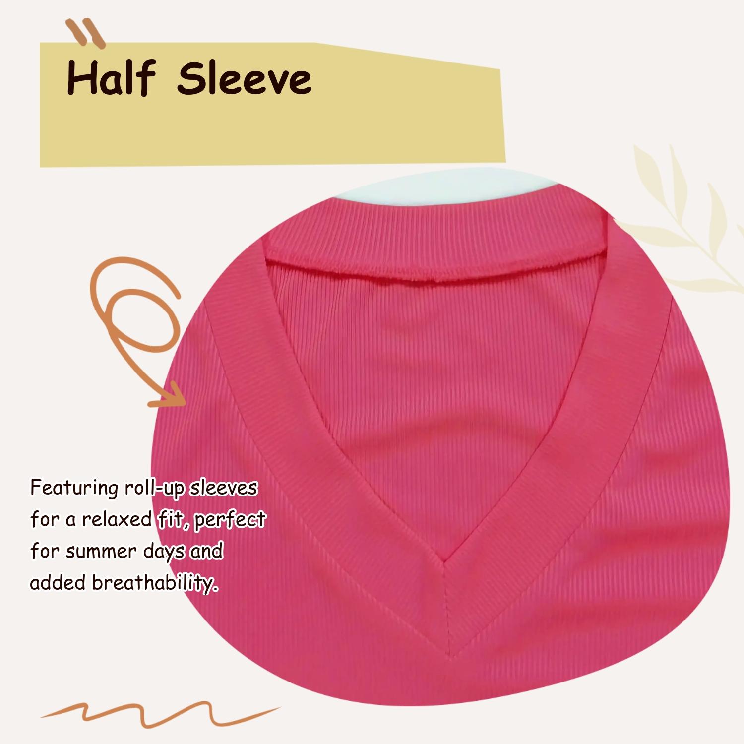 Plus Size Solid V Neck Roll Up Sleeve Tee, Casual T-shirt , Women's Plus Clothing for Daily Wear, Cute Tops, Quality and Durability Plus Size Solid V Neck Roll Up Sleeve Tee, Casual T-shirt , Women's Plus Clothing for Daily Wear, Cute Tops, Quality and Durability