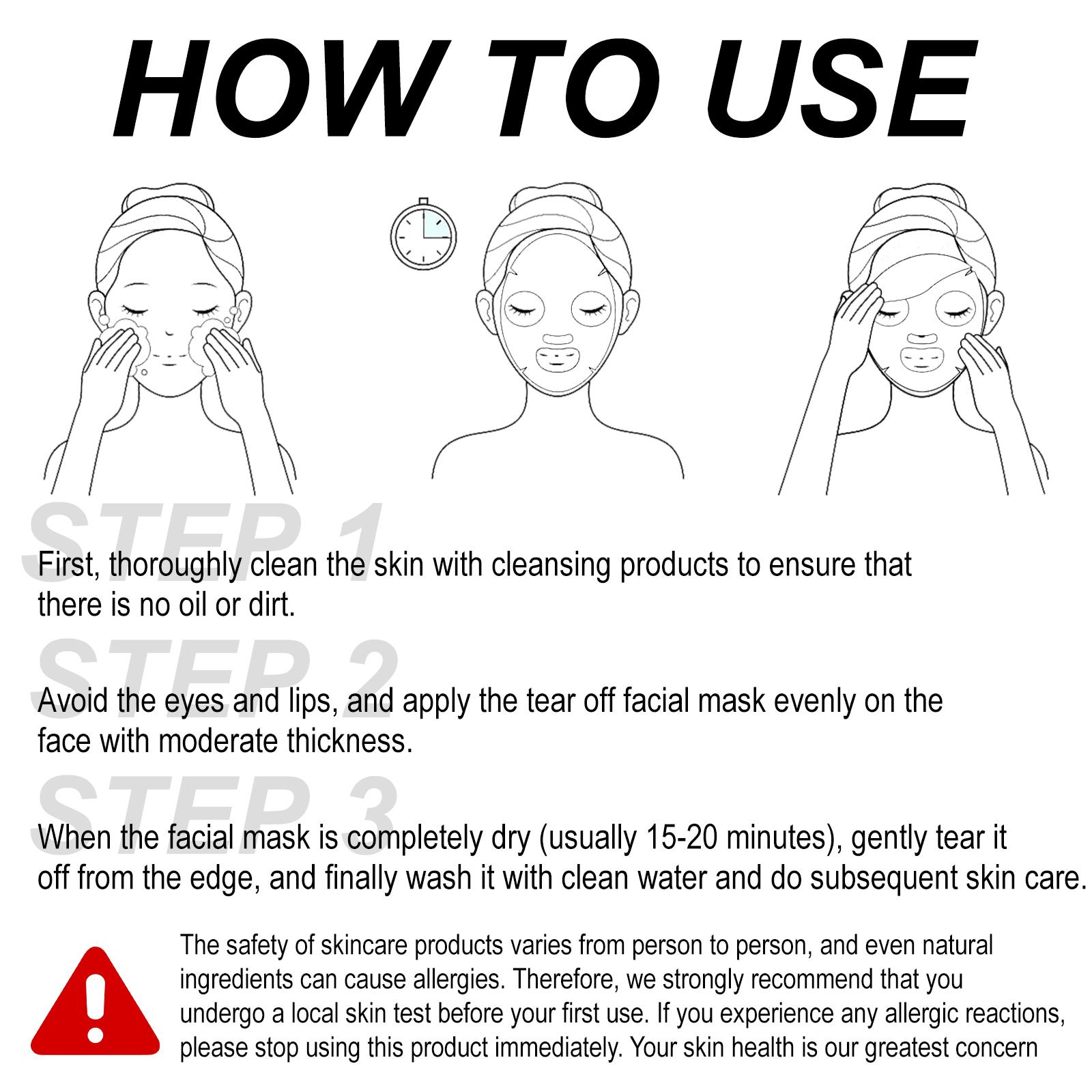 4pcs Collagen and Biotin Mask, Alcohol-Free, Deep Moisturizing, Boosts Facial Elasticity, Brightens and Adds Glow, Face Mask