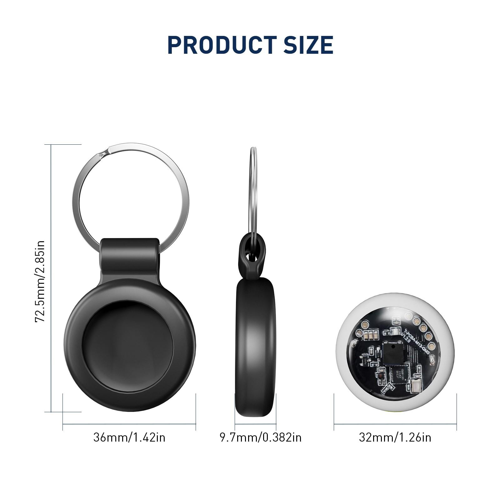 1/2/4pcs Transparent Vehicle Locator with High-Quality Keychain Case, Global Tracking, Supports Apple Find My, Fits Cars Bikes Motorcycles Pets Luggage