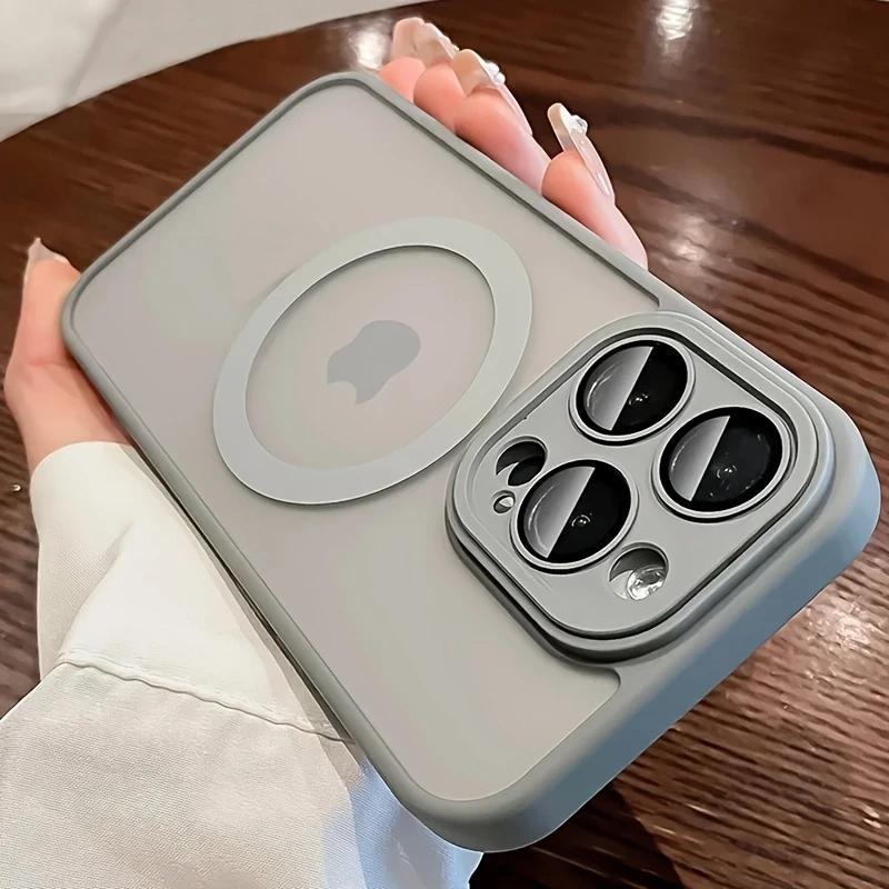 Solid Color Shockproof Phone Case, Casing, Protective Cover Compatible with iPhone 11/12/13/14/15/16 Pro Max, Phone Accessory