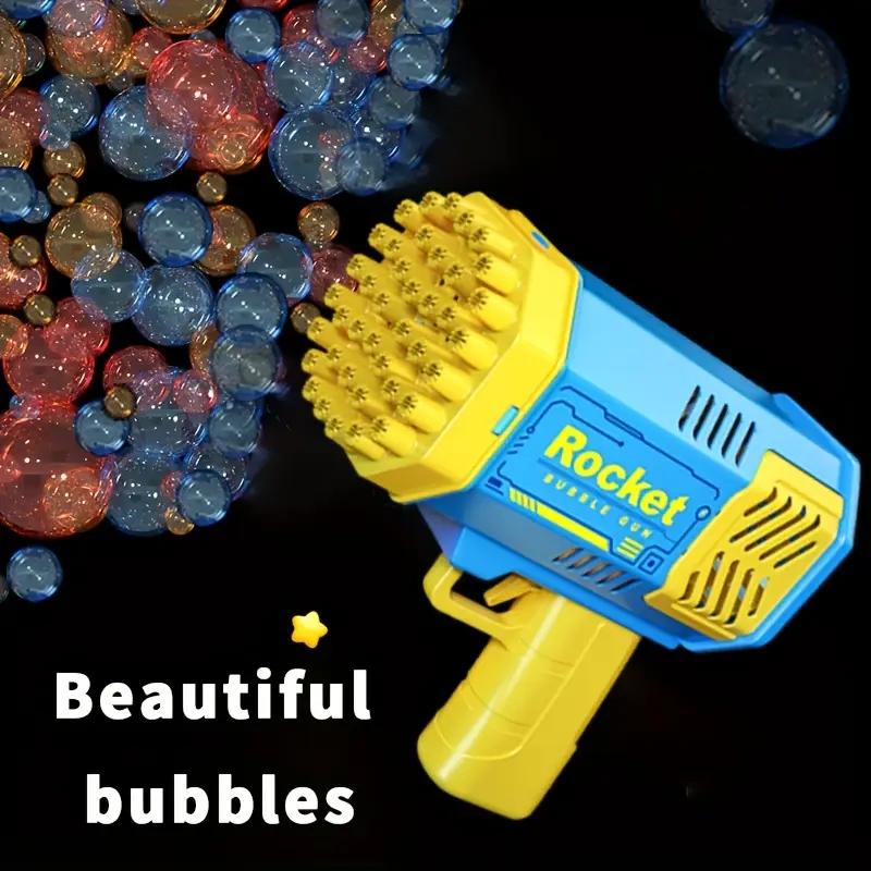 40 Hole Automatic Bubble Machine Gatling Space Outdoor Toy Rocket Launcher Bubble Blower, Fun Kids Play Equipment, Perfect for Parties & Events