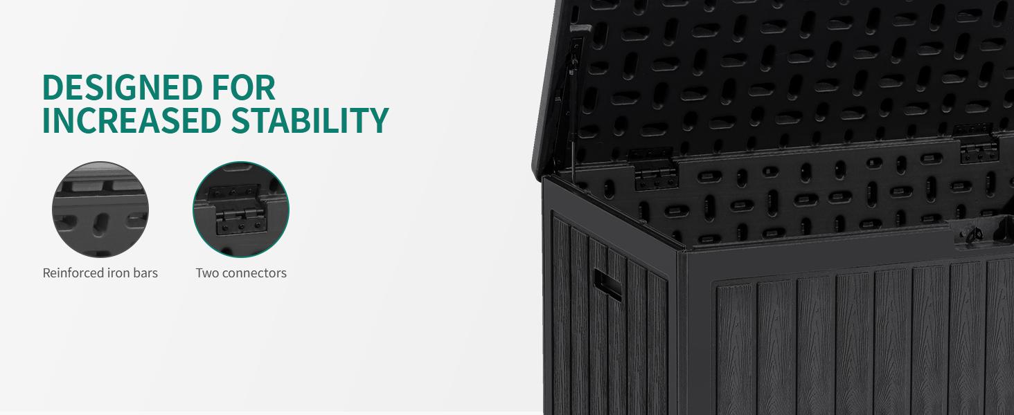 DWVO 90 Gallon Large Deck Box with Side Handles, Outdoor Double-Wall Storage for Patio Furniture Cushions, Garden Pool Accessories, Water Resistant & Lockable DWVO 90 Gallon Large Deck Box with Side Handles, Outdoor Double-Wall Storage for Patio Furniture Cushions, Garden Pool Accessories, Water Resistant & Lockable