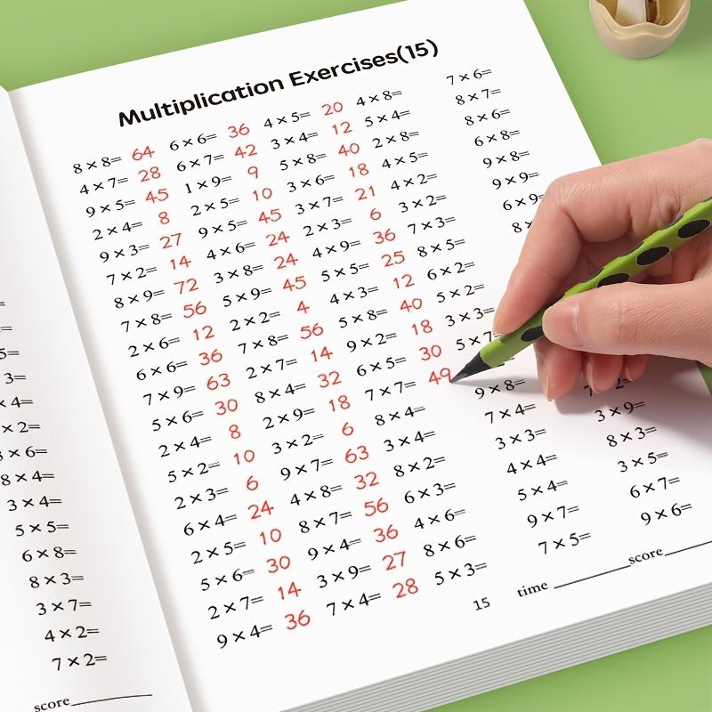Multiplication and Division Workbook (9x9) To Improve Calculation Skills, Handwritten Math Books, Educational Tools, School Supplies and Christmas Gifts, Classroom Activities, Home Learning Materials, Math Workbooks.