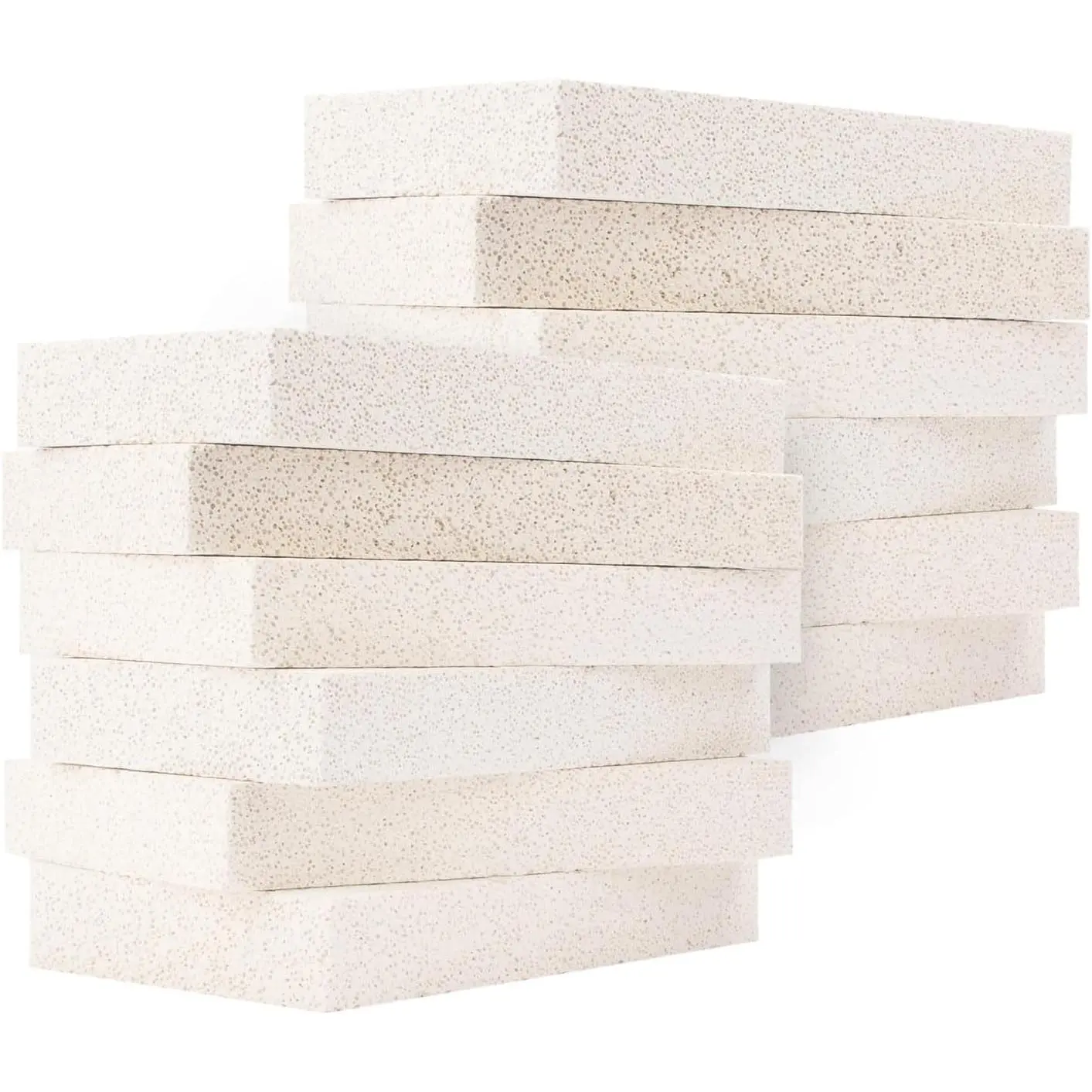 12 Pcs 9" x 4.5" x 1.25" Insulating Fire Brick Suitable for Ovens, Kilns and Fireplaces
