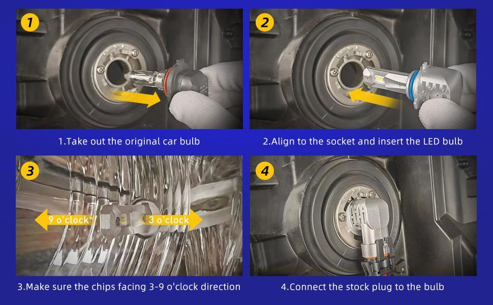 AUTOONE 9005/9006/H11 LED Headlight Bulbs Combo, 9005/HB3 9006/HB4 H11/H8/H9 Halogen Replacement HeadLamp Bulbs Kit, 6000K White Super Bright Plug and Play, Pack of 4 or 2 AUTOONE 9005/9006/H11 LED Headlight Bulbs Combo, 9005/HB3 9006/HB4 H11/H8/H9 Halogen Replacement HeadLamp Bulbs Kit, 6000K White Super Bright Plug and Play, Pack of 4 or 2