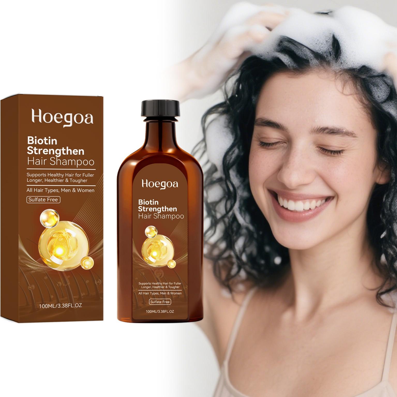 Biotin Shampoo Gentle Hair Cleansing, Volumizing Texture Nourishing Scalp, Refreshing Moisturizing Shampoo, Softening & Hydrating Formula