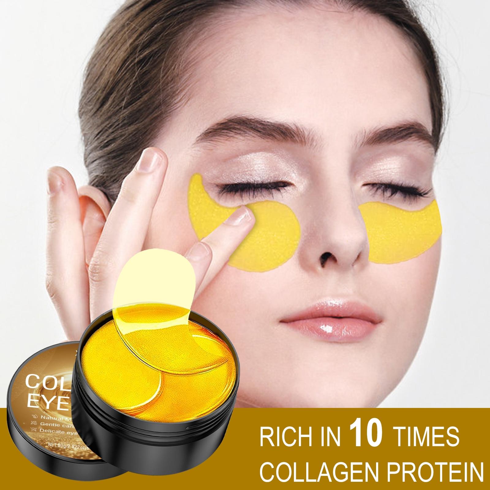 60-Piece Collagen Eye Mask Set, Gentle Hydrating Under-Eye Patches for Fine Lines and Dark Circles, Eye Care Suitable for All Skin Types, Hydrate