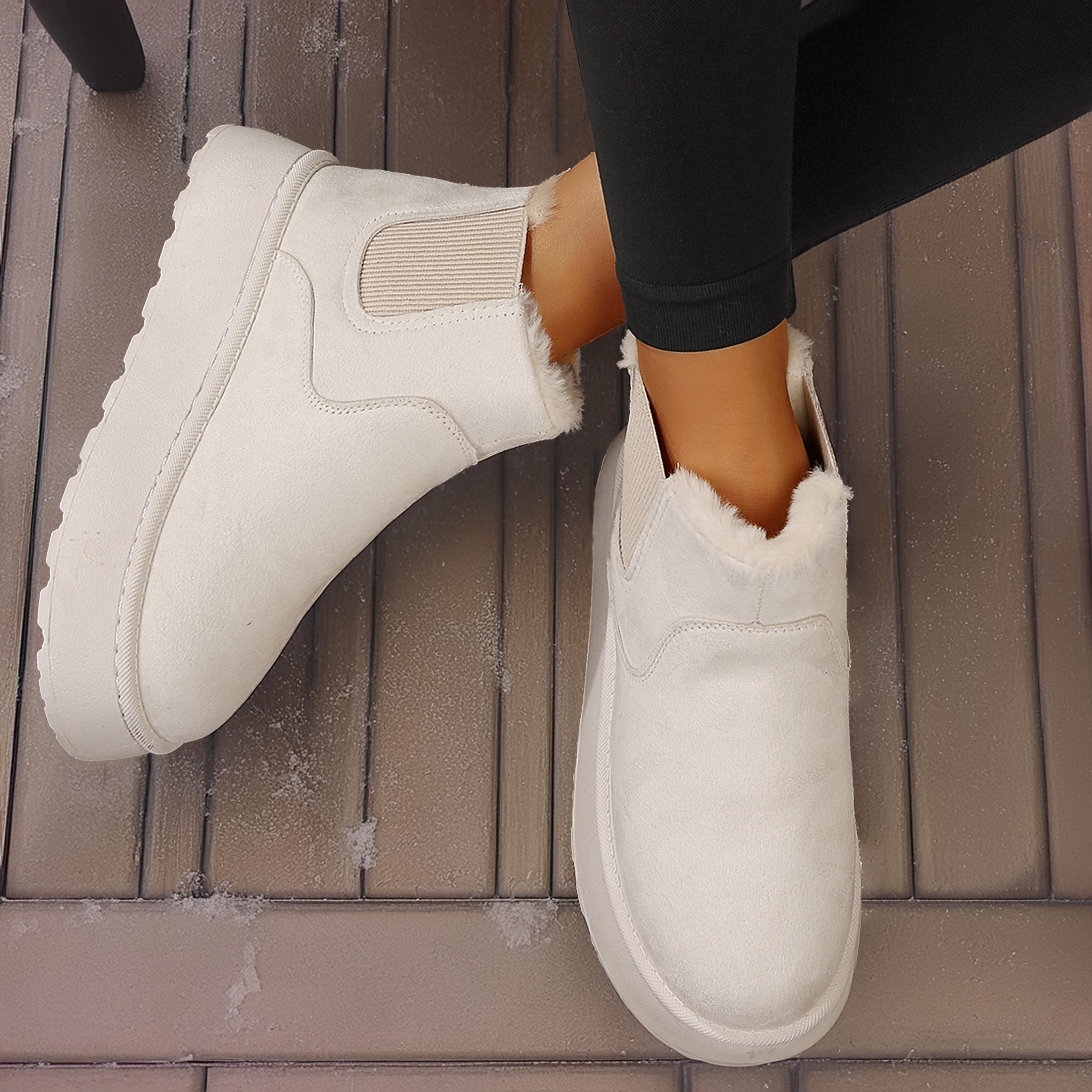 Women's Winter Short Boots for Women Warm Lined Boots Comfortable Suede Lace Up Booties Cute Flat Boot Shoes Springfresh