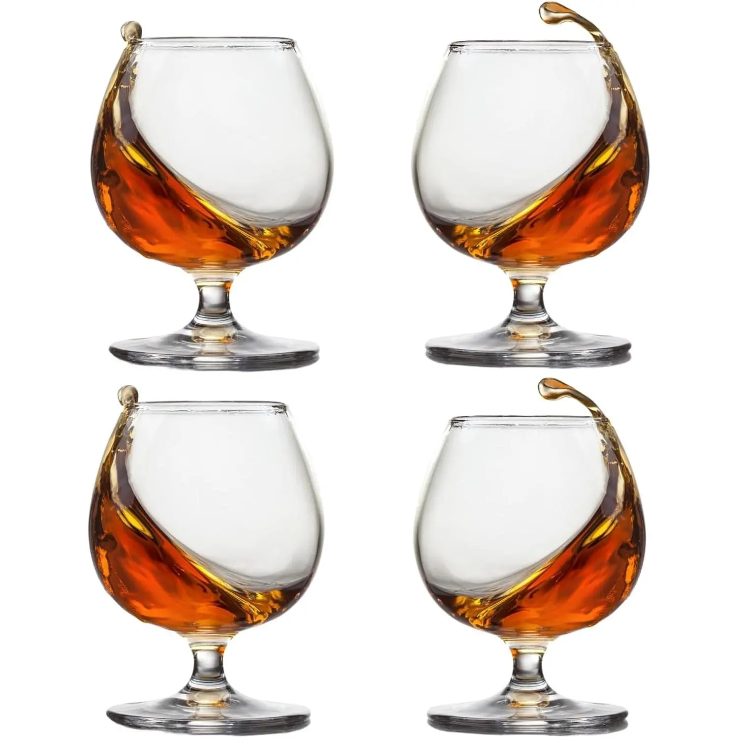 Whiskey Glasses Set of 4, 11.5 Oz Short Stem Glass for Bourbon, Old Fashioned, Spirits, Vodka, Scotch, Cognac, Brandy, Cocktails for Easter Sunday