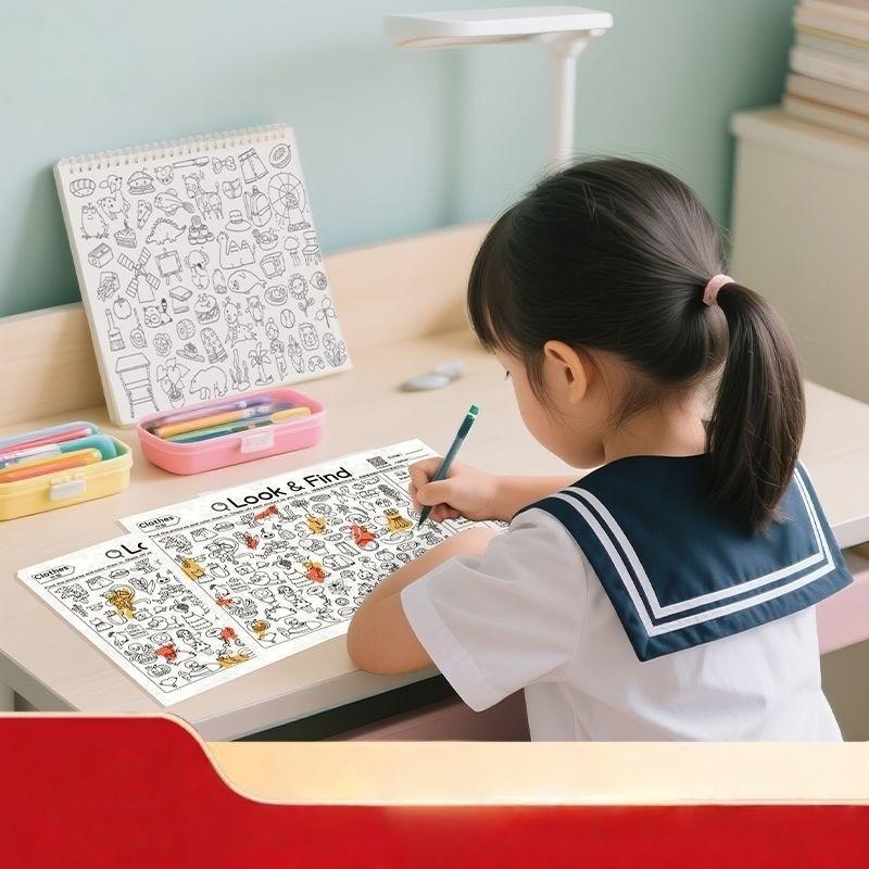 Interactive Seek-And-Find Coloring Book, 800+ Images, Ages 3+, Preschool Learning Tool, Ideal Christmas Gift for Daycare, Friday Deal