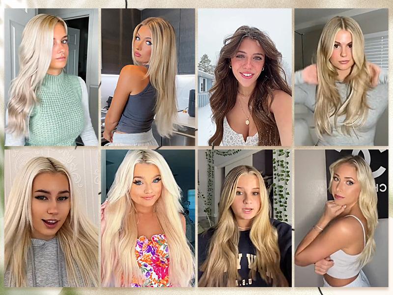 Full Shine Wire Weft Hair Extensions Human Hair Invisible Fishing Wire Adjustable #TikTokShopBlackFriday