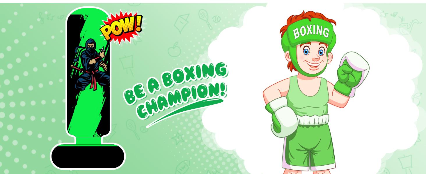 QPAU Kids Boxing Bag with Gloves 66-Inch Stabilized Inflatable Boxing Set for Boys Girls Ages 5-12 Karate Kickboxing MMA Sports Equipment Gift Training Durability Rebound QPAU Kids Boxing Bag with Gloves 66-Inch Stabilized Inflatable Boxing Set for Boys Girls Ages 5-12 Karate Kickboxing MMA Sports Equipment Gift Training Durability Rebound