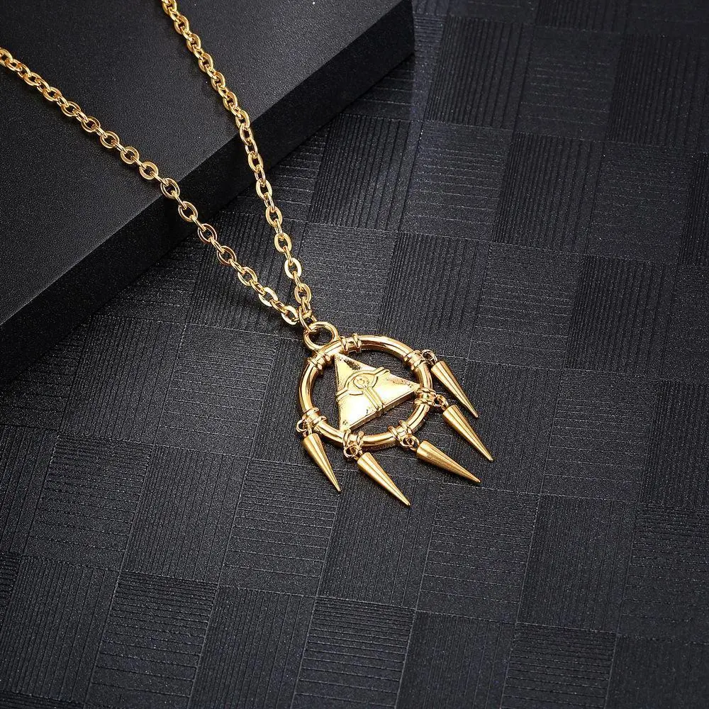 Stainless Steel Anime Millennium Wisdom Wheel Cosplay Pendant Necklace, Casual-Party Chain Jewelry Necklaces, Fashion Accessory Gift, Jewelry Gift