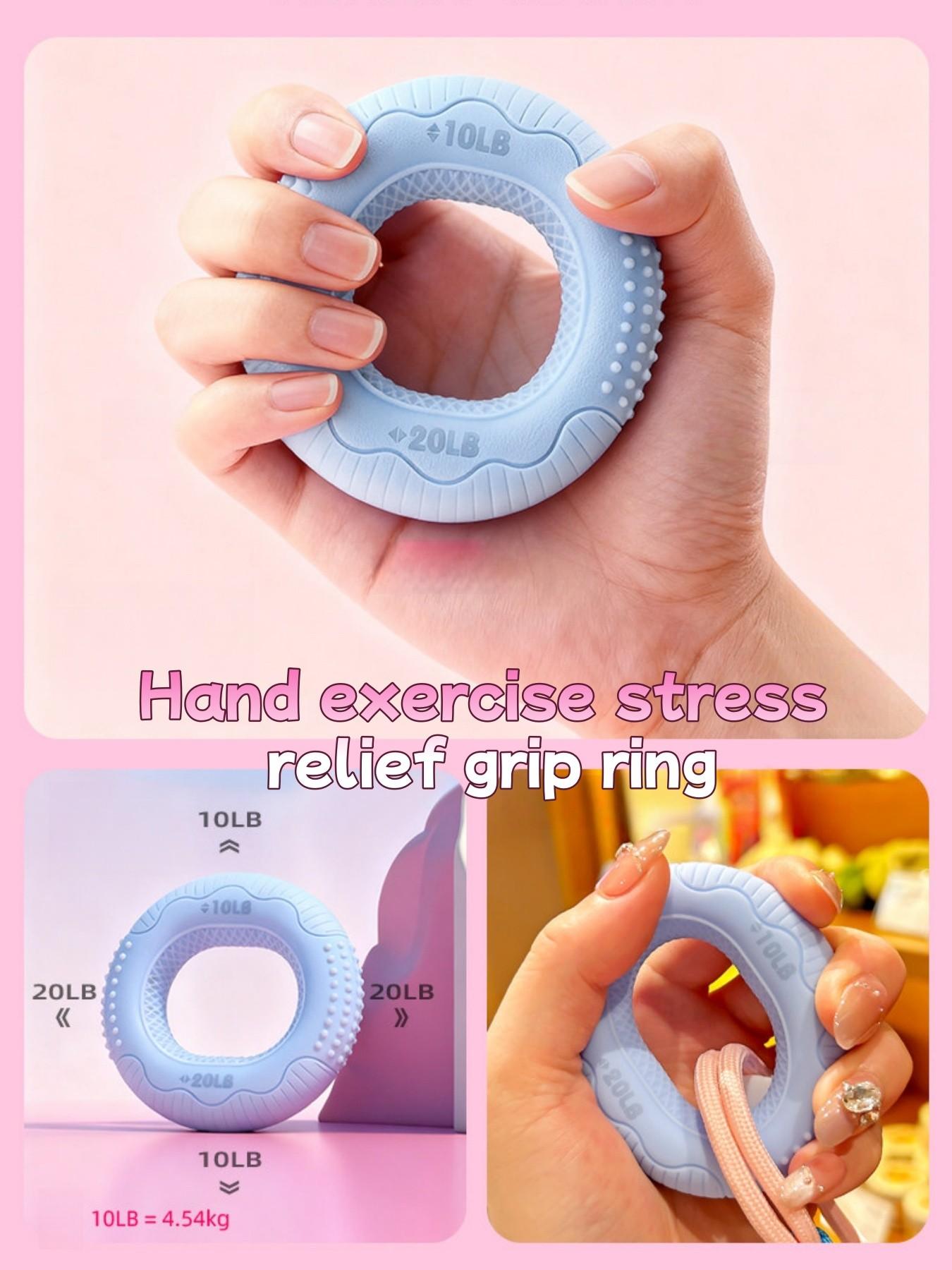 Multifunctional Grip Strengthener Keychain, 40-50lbs Silicone, Stress Relief Toy, Backpack Clip, Office Gift, Hand Exercise Tool