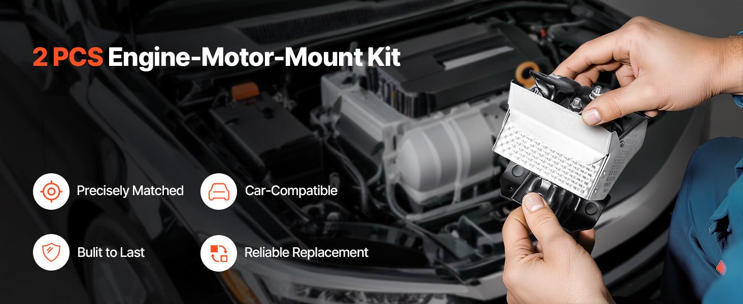 VEVOR Engine Motor Mount Kit Replacement, Set of 2, Compatible with 2007-2013 Chevrolet Silverado 1500 5.3L V8, Replace OE# A5365, A5365, Secure Support, Left and Right Front Mounts