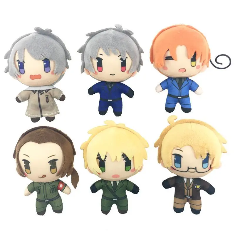 10cm Hetalia Axis Powers Mini Plush Doll Pendant Alfred F. Jones Arthur Kirkland Cosplay Stuffed Toy For Anime Fans