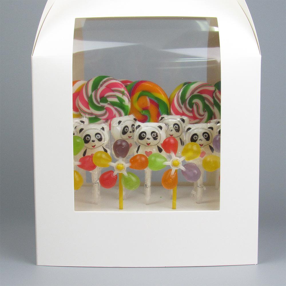 20/15/10/5/1pcs Handheld Lollipop Packaging Boxes with Clear Window, Display Boxes for Store Candies, Handmade Chocolates, Cakes & Strawberries.needoh.paper plates