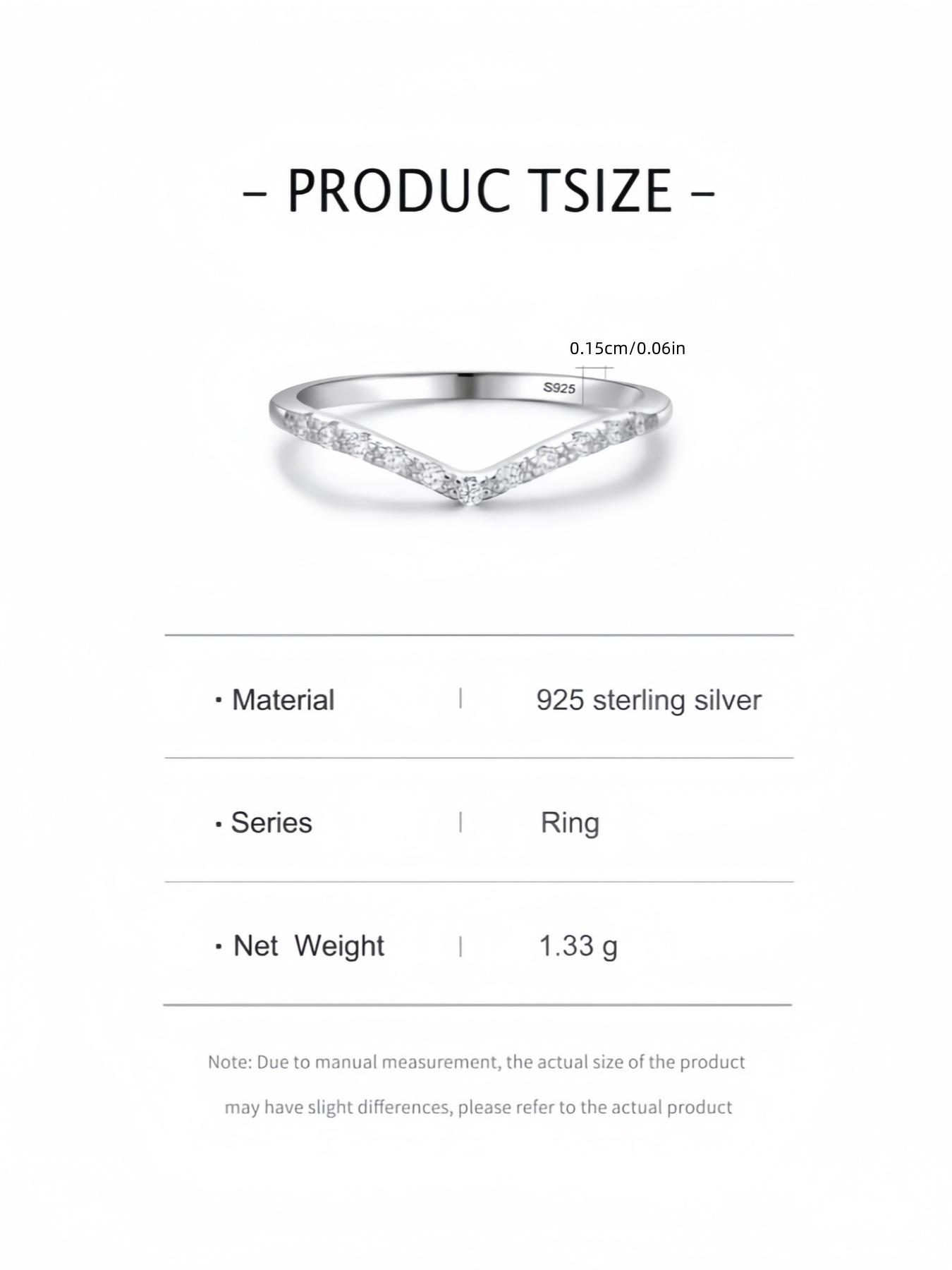 S925 Sterling Silver Women's Elegant Artificial Zircon Inlaid Ring, Exquisite Trendy Ring, Fashionable Jewelry Accessories for Women As Engagement Ring, Wedding Rings