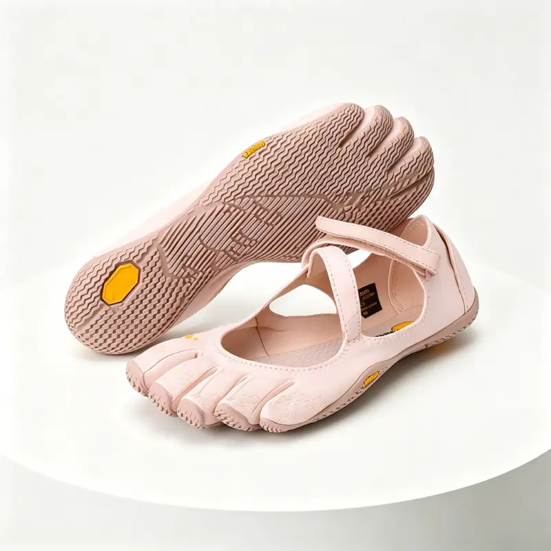 Women's Minimalist 5-Finger Barefoot Shoes, Adjustable Strap, Non-Slip Grip, Flat, Breathable Flexible Footwear for Yoga, Gym Workout